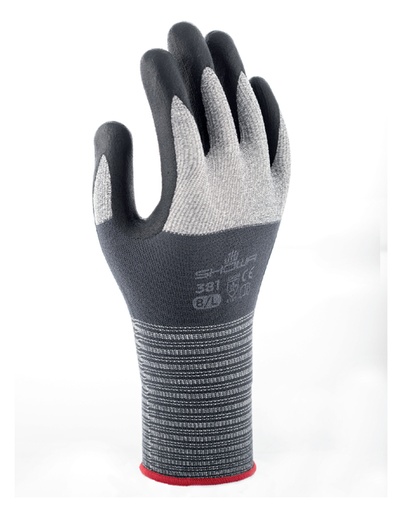 [890865] Gant Showa 381 Grip nitrile Large gris
