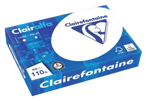 [130030] Kopieerpapier Clairefontaine Clairalfa A4 110gr wit 500 vel