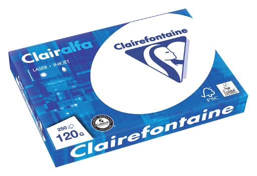 [130040] Papier copieur Clairefontaine Clairalfa A4 120g blanc 250 feuilles