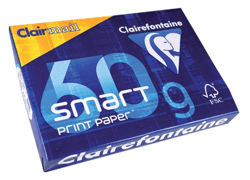 [130000] Kopieerpapier Clairefontaine Clairmail A4 60gr wit 500 vel