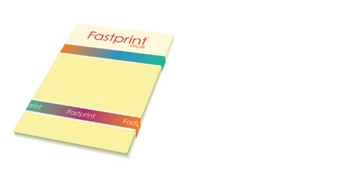 [129229] Papier copieur Fastprint A4 80g 5 couleurs pastel 250 feuilles