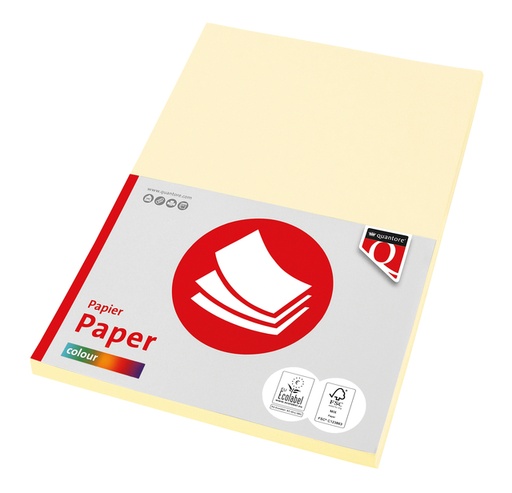 [129499] Kopieerpapier Quantore Colour A4 120gr ivoor 100 vel