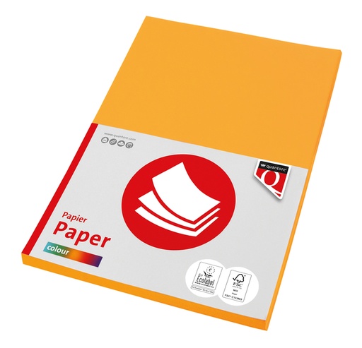 [746115] Papier copieur Quantore Colour A4 120g jaune intense 100 feuilles