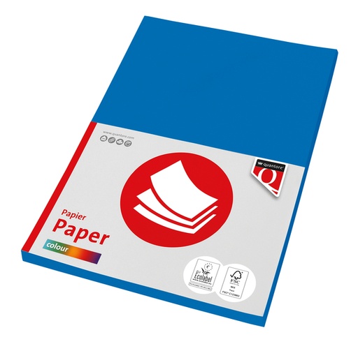 [746113] Kopieerpapier Quantore Colour A4 120gr diepblauw 100 vel