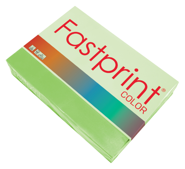 Papier copieur Fastprint A4 120g vert vif 250 feuilles