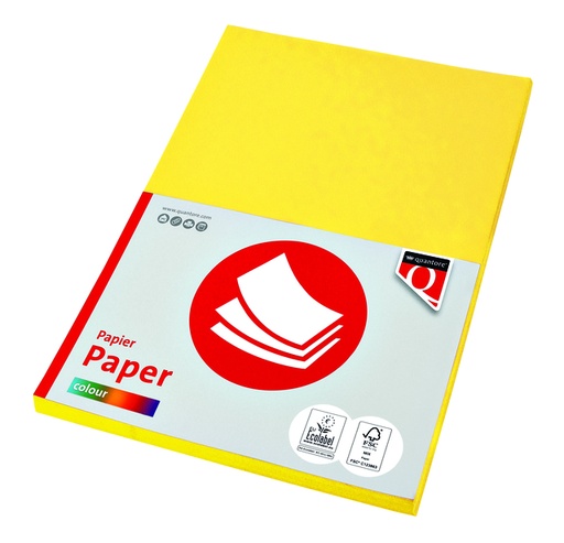 [129685] Papier copieur Quantore Colour A4 160g jaune 50 feuilles