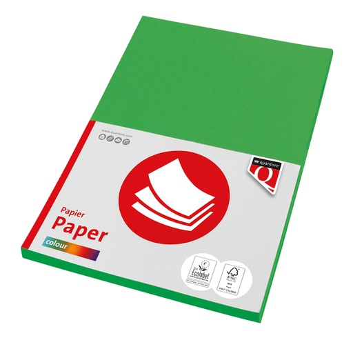 [129710] Kopieerpapier Quantore Colour A4 160gr grasgroen 50 vel