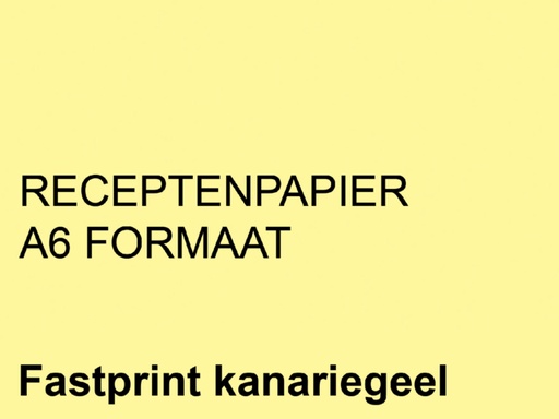 [129720] Receptpapier Fastprint A6 80gr kanariegeel 2000 vel