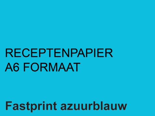 [129722] Receptpapier Fastprint A6 80gr lichtblauw 2000 vel