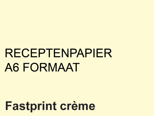 [129723] Receptpapier Fastprint A6 80gr creme 2000 vel