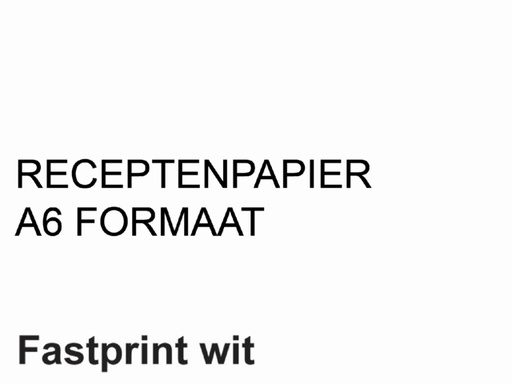 [129726] Receptpapier Fastprint A6 80gr wit 2000 vel