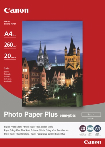 [400650] Inkjetpapier Canon SG-201 A4 260gr semi glossy 20 vel