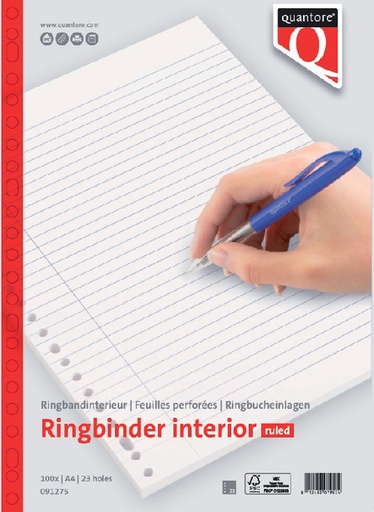 [091275] Interieur Quantore A4 23-gaats lijn 100vel