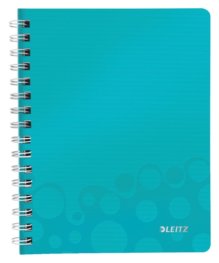 [510110] Cahier à spirale Leitz WOW A5 PP ligné menthe