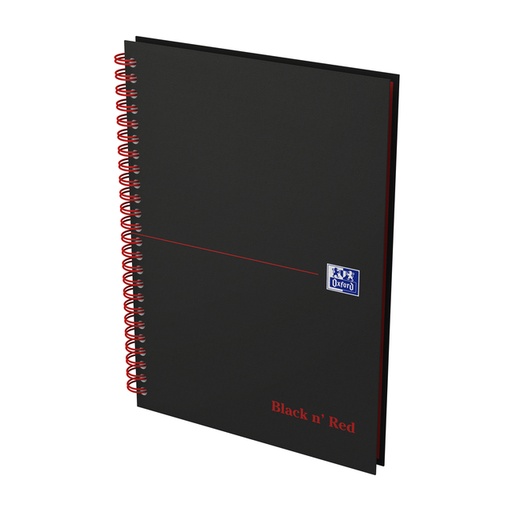 [011502] Cahier de notes Oxford Black n’ Red A5 ligné 140 pages 80g
