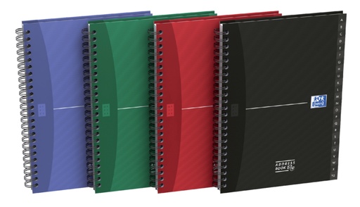 [011371] Carnet d’adresses Oxford Essentials A5 72 feuilles double spirale assorti