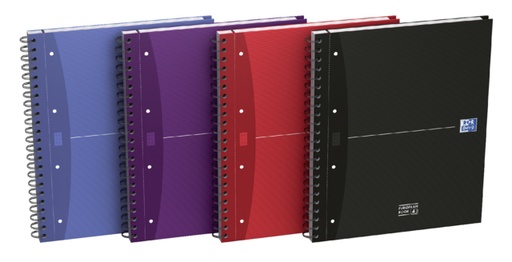 [011350] Cahier de notes Oxford Essentials European A4+ 4 trous 120 feuilles assorti