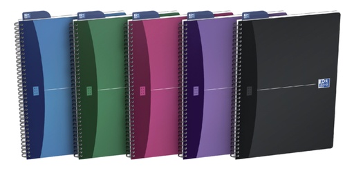 [011346] Bloc à spirale Oxford Urban Mix A4 90 feuilles ligné assorti