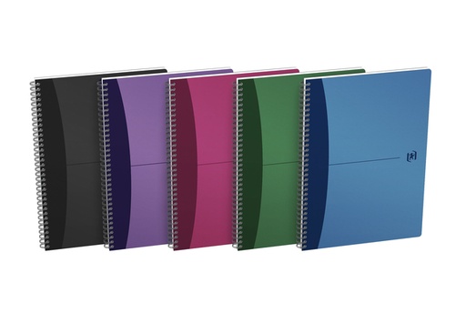 [011346] Cahier à spirale Oxford Urban Mix A4 ligné 180 pages assorti