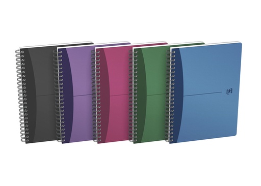 [011344] Cahier à spirale Oxford Urban Mix A5 ligné 90 feuilles assorti