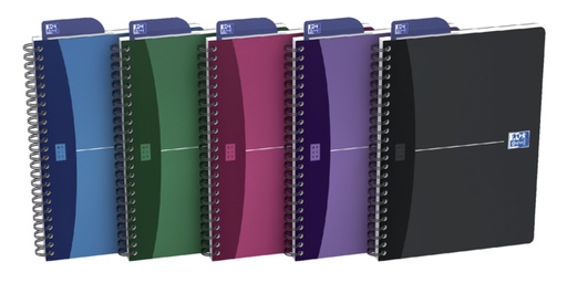 [011343] Cahier à spirale Oxford Urban Mix A5 carreaux 5x5mm 90 feuilles assorti