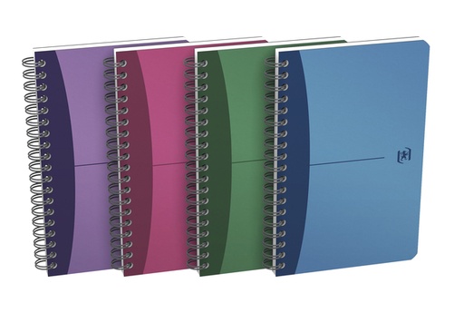 [011361] Cahier à spirale Oxford Urban Mix 170x110mm ligné 180 pages assorti