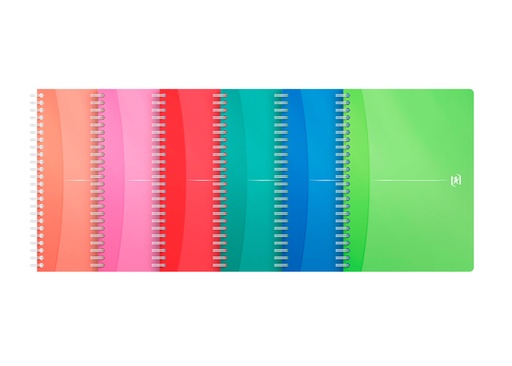 [011472] Cahier à spirale Oxford MyColours A5 ligné 180 pages assorti
