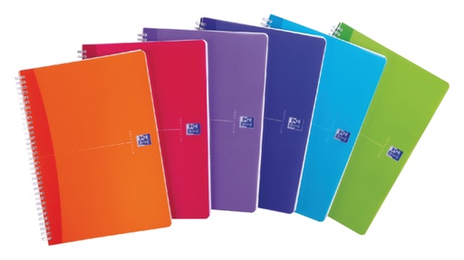[011472] Cahier à spirale Oxford MyColours A5 ligné 90 feuilles assorti