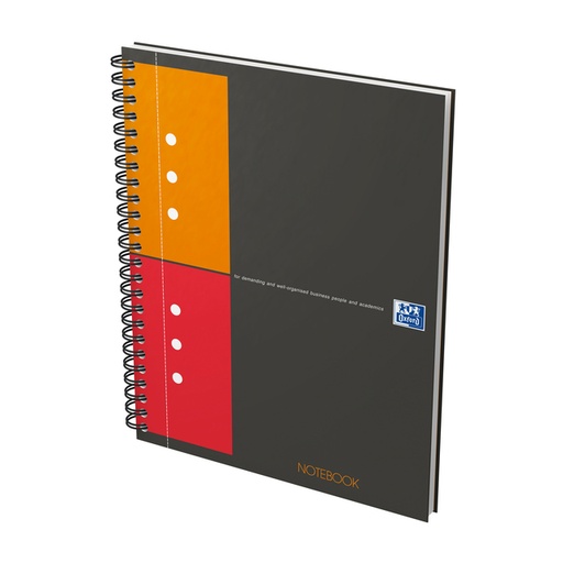 [011383] Cahier à spirale Oxford International Notebook A5+ carreaux 5mm 160 pages
