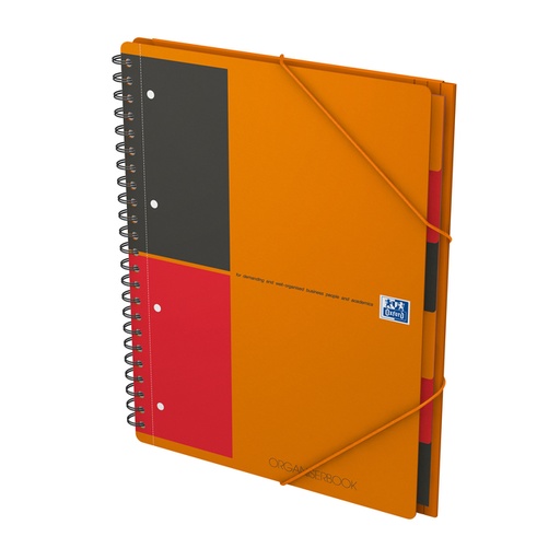 [011411] Cahier à spirale Oxford International Organizerbook A4+ ligné 160 pages
