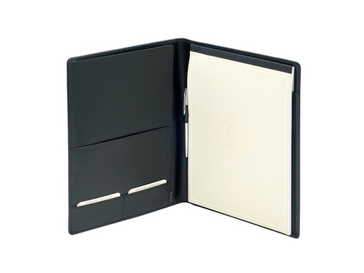 [513051] Schrijfmap van der Spek leer licht generfd zwart