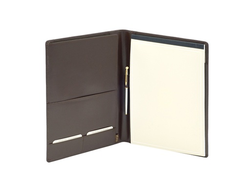 [513050] Schrijfmap van der Spek leer licht generfd bruin