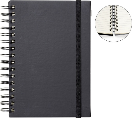 [011453] Carnet de notes Quantore A5 spirale ligné 192 pages 80g noir