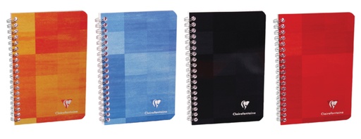 [034001] Carnet de notes Clairefontaine 95x140mm spirale ligné assorti