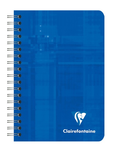[034001] Notitieboek Clairefontaine 95x140mm 180 pagina's spiraal lijn assorti