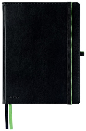 [510234] Cahier Leitz Complete 187x242mm ligné 160 pages 100g noir