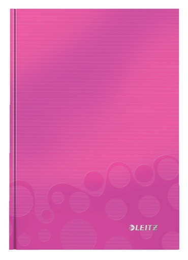 [510284] Cahier Leitz WOW A5 ligné 160 pages 90g rose