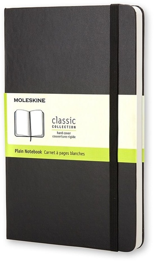 [011515] Carnet de notes Moleskine large 130x210mm uni couverture rigide noir