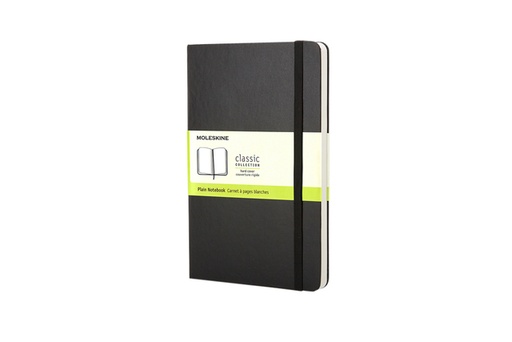 [011517] Notitieboek Moleskine pocket 90x140mm blanco hard cover zwart