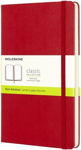 [011519] Notitieboek Moleskine large 130x210mm blanco hard cover rood