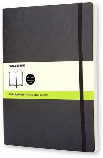 [011531] Notitieboek Moleskine XL 190x250mm blanco soft cover zwart