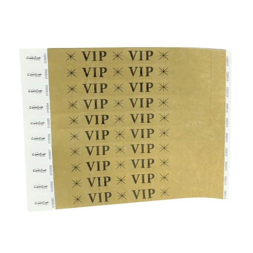 [505270] Polsbandje CombiCraft met opdruk VIP wit 100 stuks