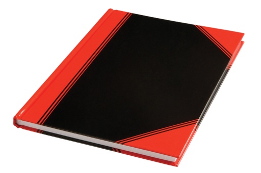 [392483] Cahier de notes Bantex noir/rouge A4 ligné 70g 96 feuilles