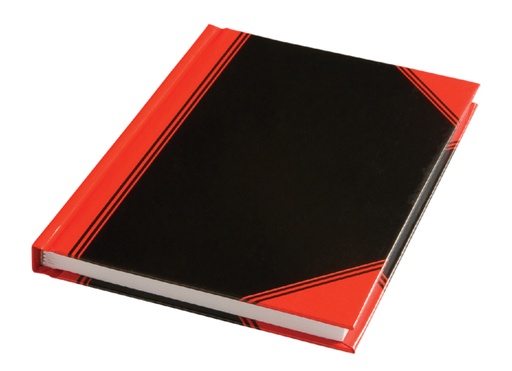 [392481] Cahier de notes Bantex noir/rouge A6 ligné 70g 96 feuilles