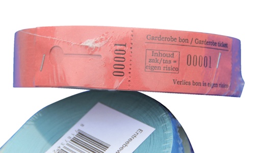 [062492] Ticket vestiaire CombiCraft numéro 1-500 vert 500 pièces