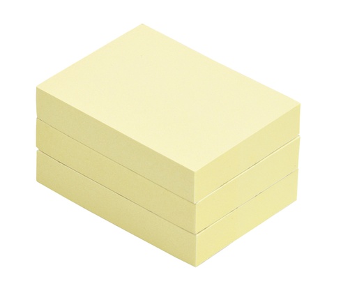 [392606] Bloc-mémos Quantore 38x51mm jaune 3 pièces