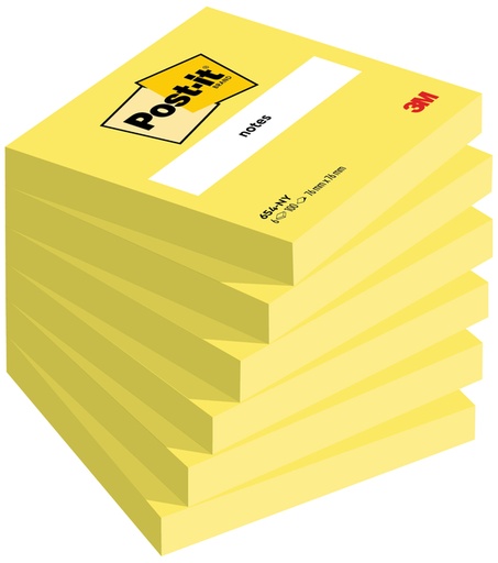 [392552] Memoblok Post-it 654 76x76mm neon geel 100 vel