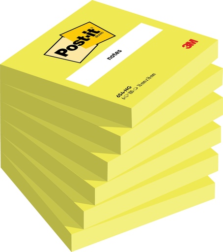 [392551] Bloc-mémos Post-it 654 76x76mm néon vert 100 feuilles