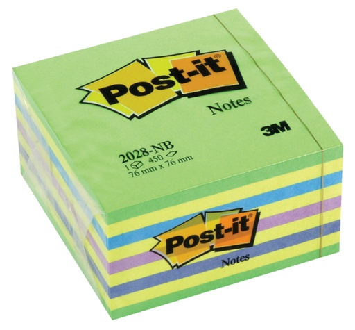 [392591] Bloc-mémos Post-it 2028 Cube 76x76mm assorti